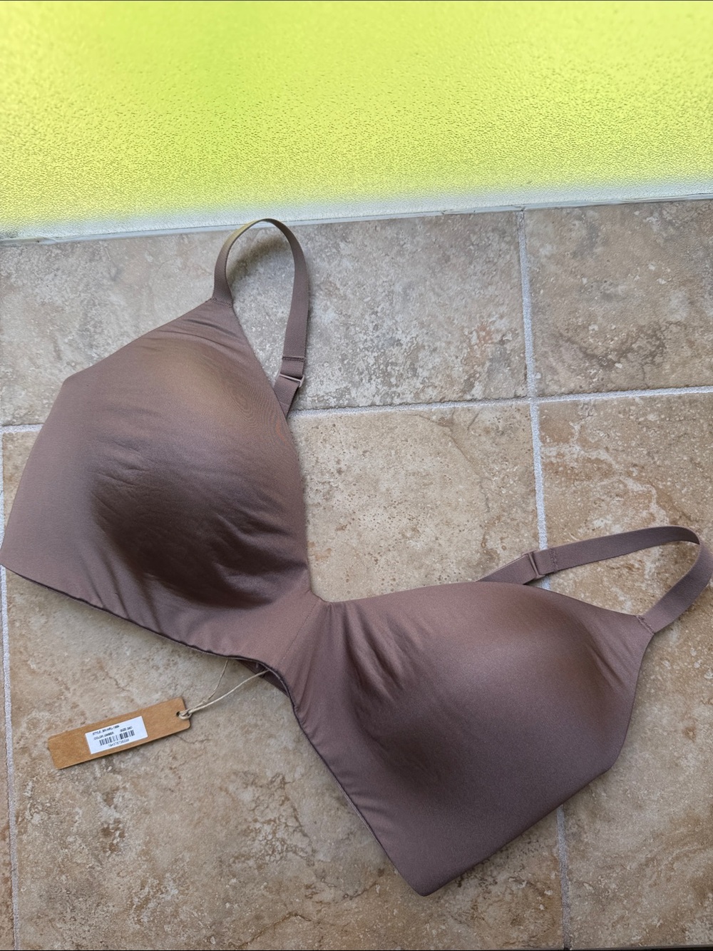 Skims 38D Smoothing Wireless T-shirt Bra Umber Triple 2-hook Back Adjust Straps